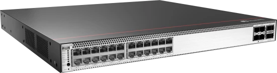 Коммутатор Huawei CloudEngine S5732-H24UM4Y2CZ-V2 24x 100M/1/2.5G Ethernet ports / optional RTU upgrade to 5/10G / 4x 25G SFP28 ports / 2x 100G QSFP28 ports / 1x expansion slot / PoE++ / 2x 600W AC &amp; 240V DC power modules (Back to Front, Power panel side